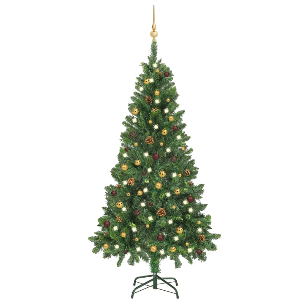 Artificial Christmas Tree with LEDs&Ball Set&Pine Multi Colours/Sizes