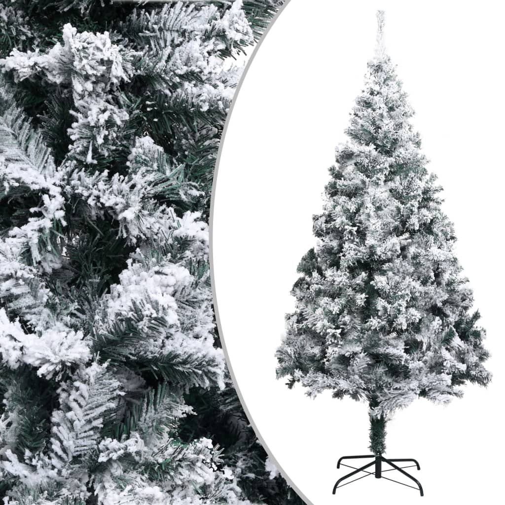 Artificial Christmas Tree with LEDs&Ball Set Green 94.5" PVC