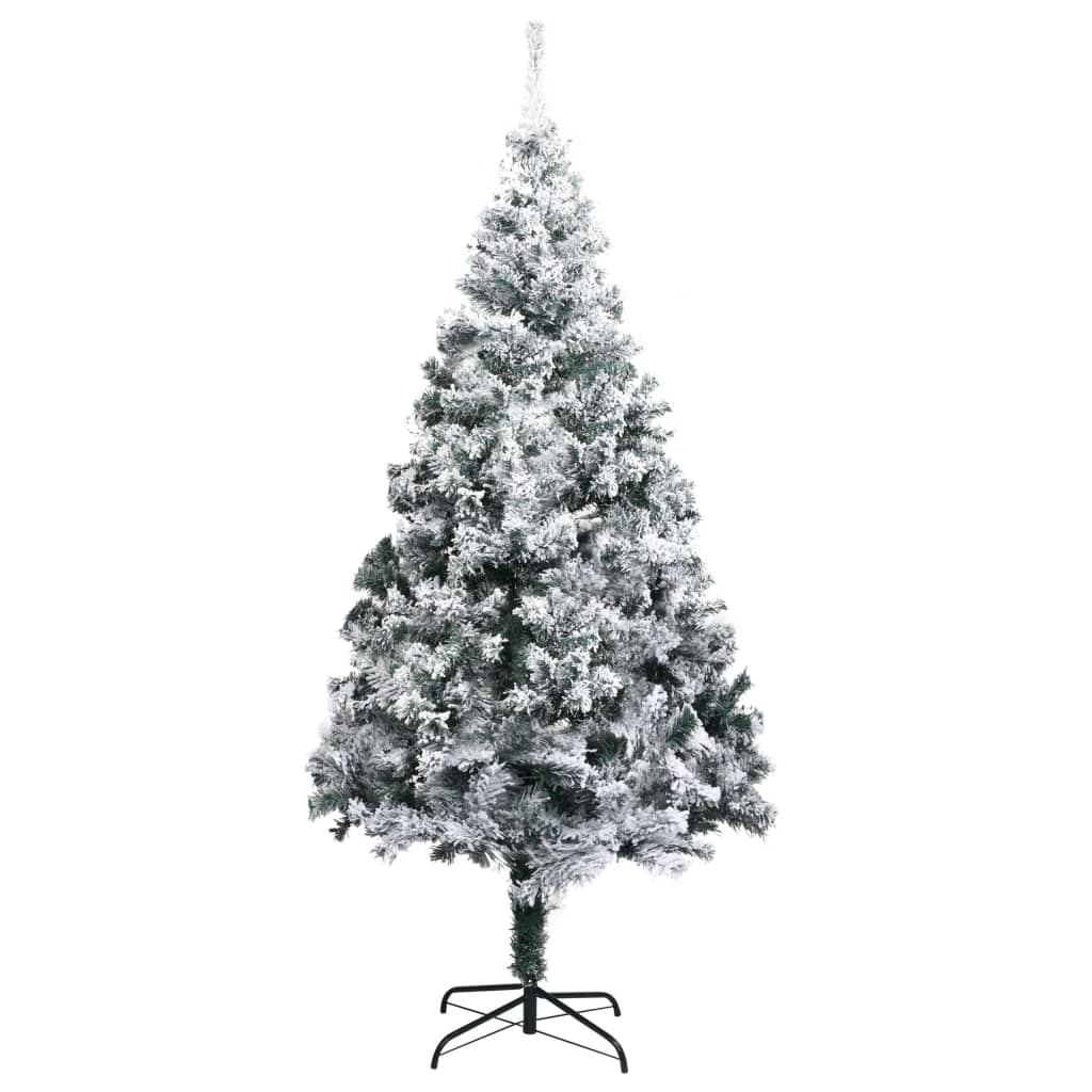 Artificial Christmas Tree with LEDs&Ball Set Green 94.5" PVC