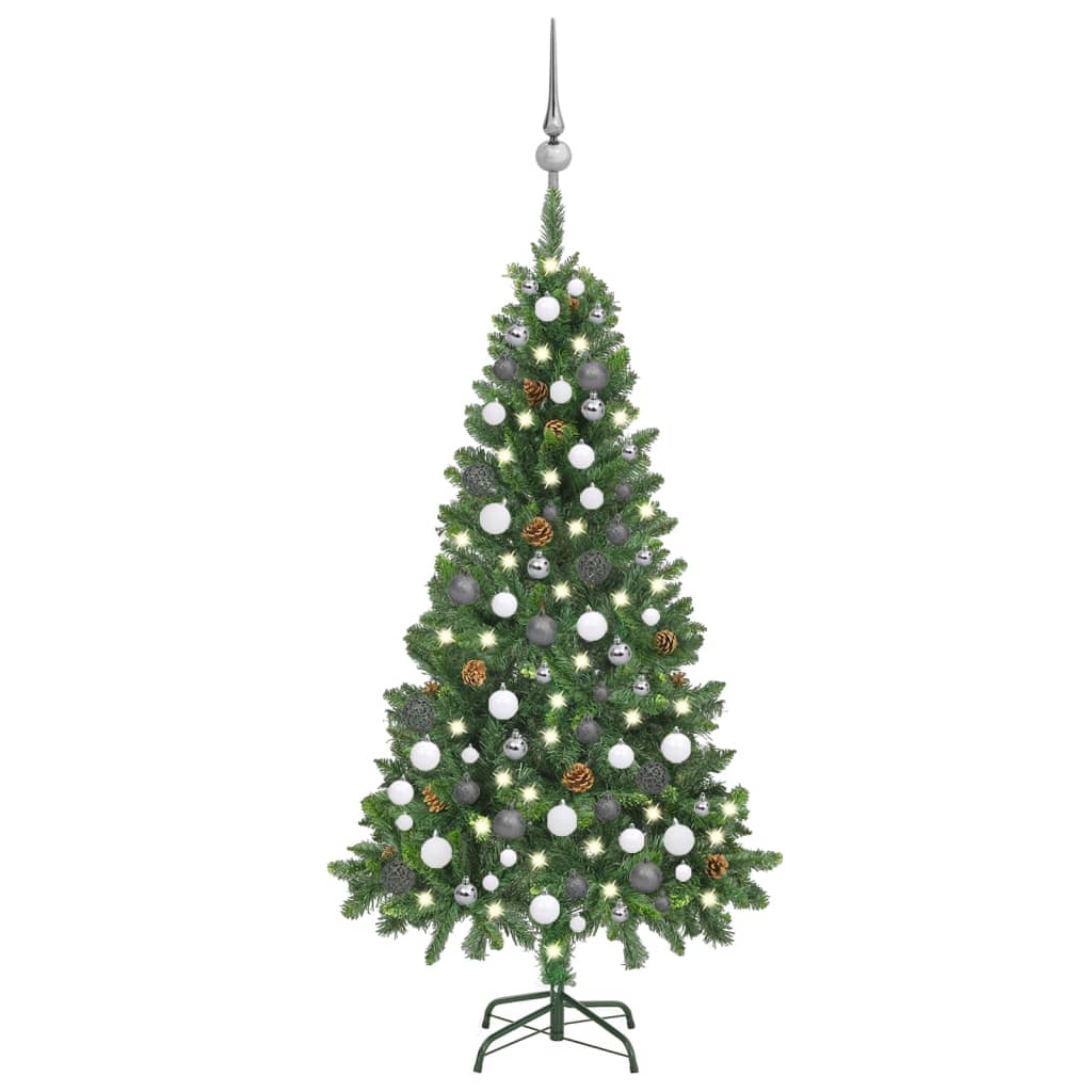 Artificial Christmas Tree with LEDs&Ball Set&Pine Multi Colours/Sizes