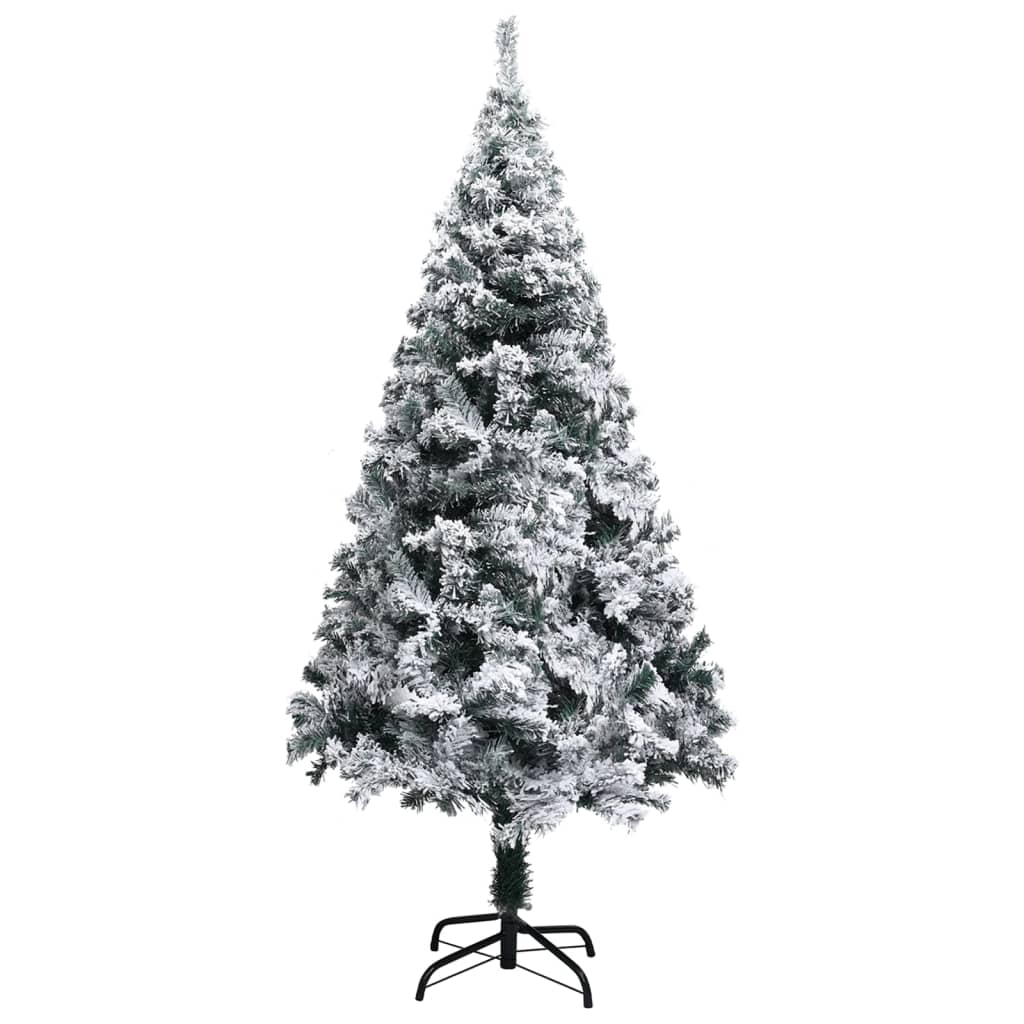 Artificial Christmas Tree with LEDs&Ball Set Green 94.5" PVC