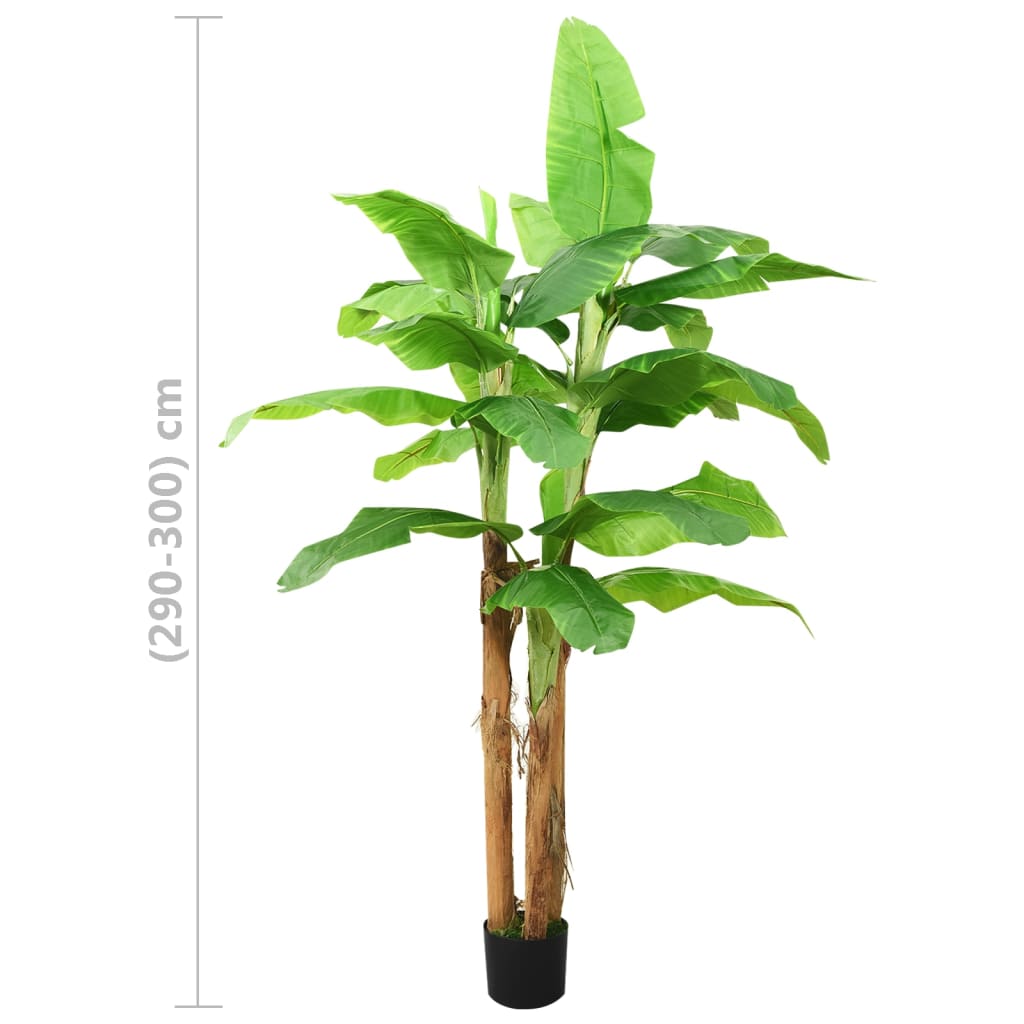 vidaXL Artificial Tree Decorative Banana Tree Fake Tree with Pot 118.1" Green-4