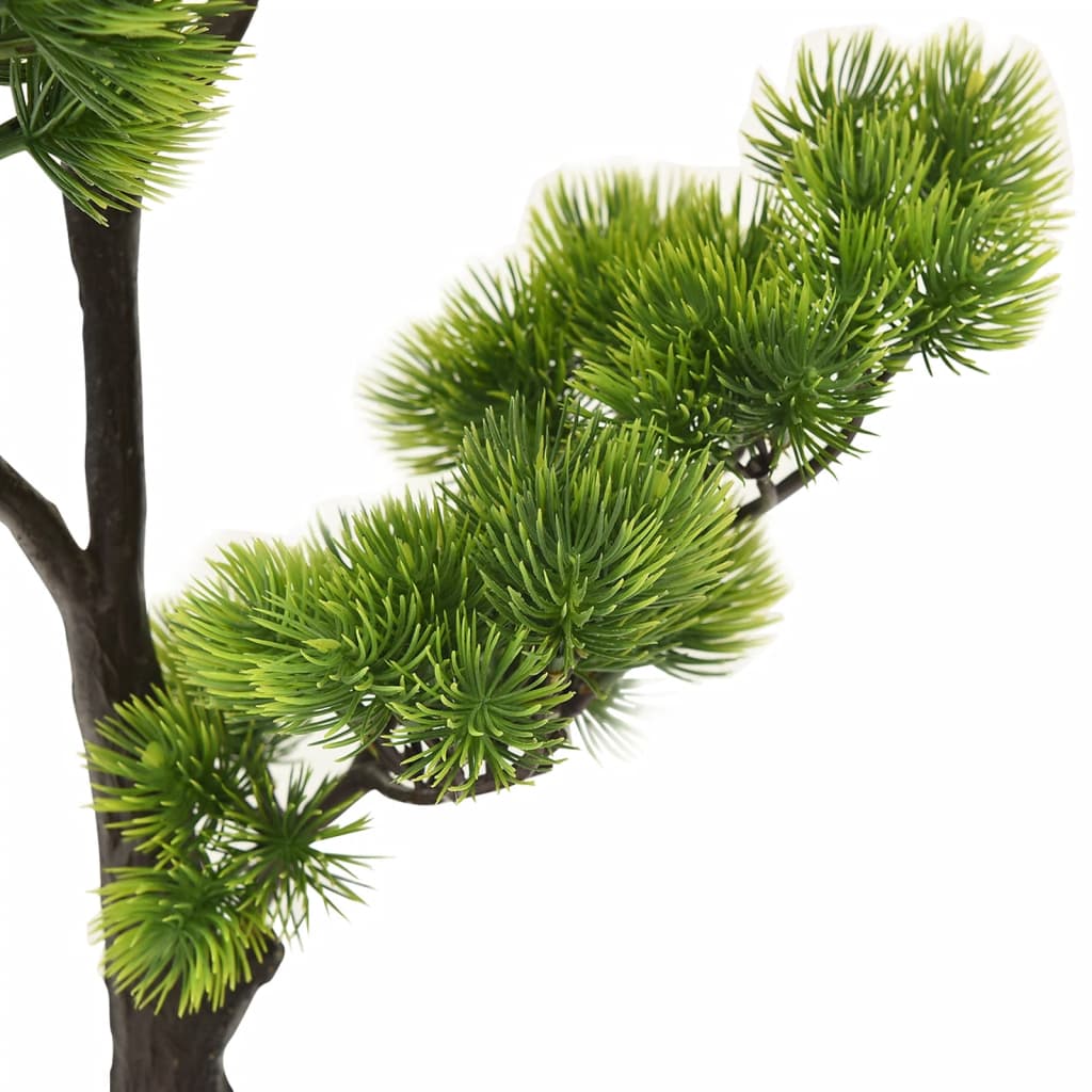 vidaXL Artificial Bonsai Tree Artificial Pinus Bonsai with Pot 23.6" Green-4