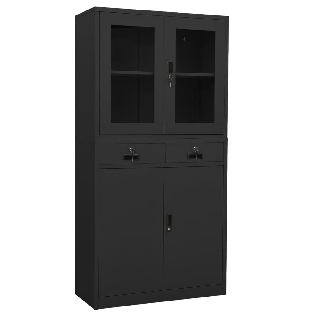 Office Cabinet Steel and Tempered Glass Cabinet Furniture Multi Colors