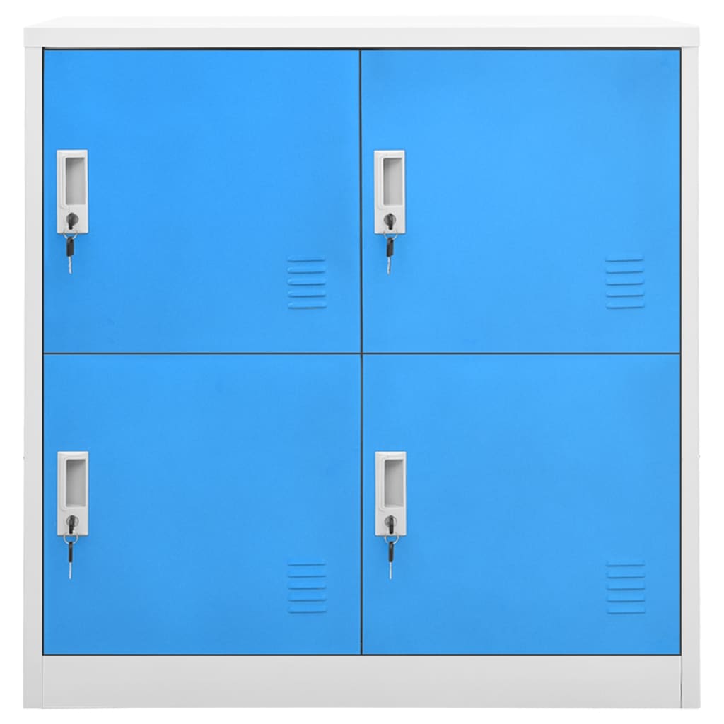 vidaXL Locker Cabinet Light Gray and Blue 35.4"x17.7"x36.4" Steel-1