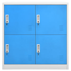 vidaXL Locker Cabinet Light Gray and Blue 35.4"x17.7"x36.4" Steel-1