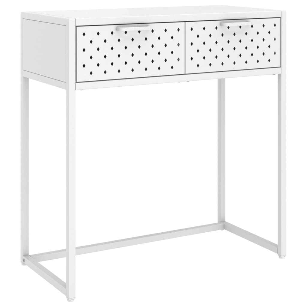 vidaXL Console Table Entryway Table Hall Narrow Side Table with Drawer Steel-4