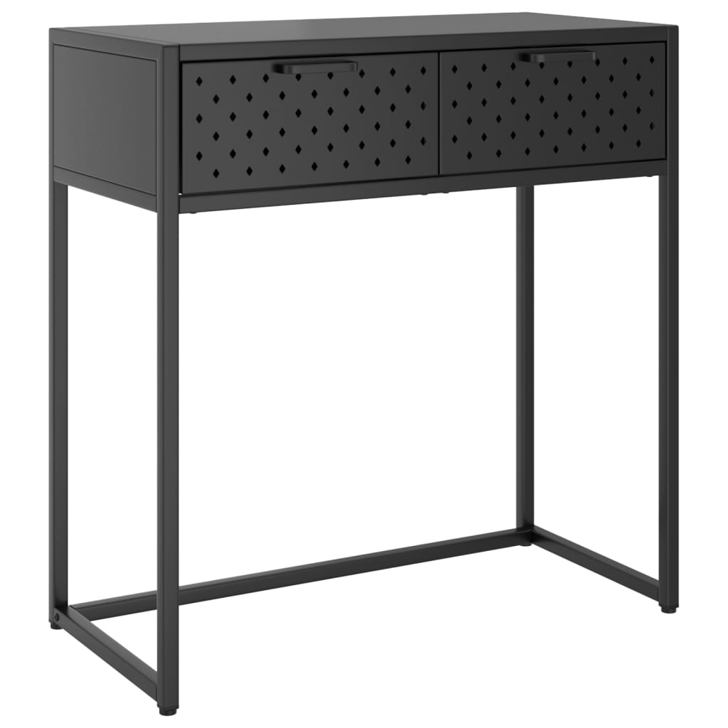 vidaXL Console Table Entryway Table Hall Narrow Side Table with Drawer Steel-7