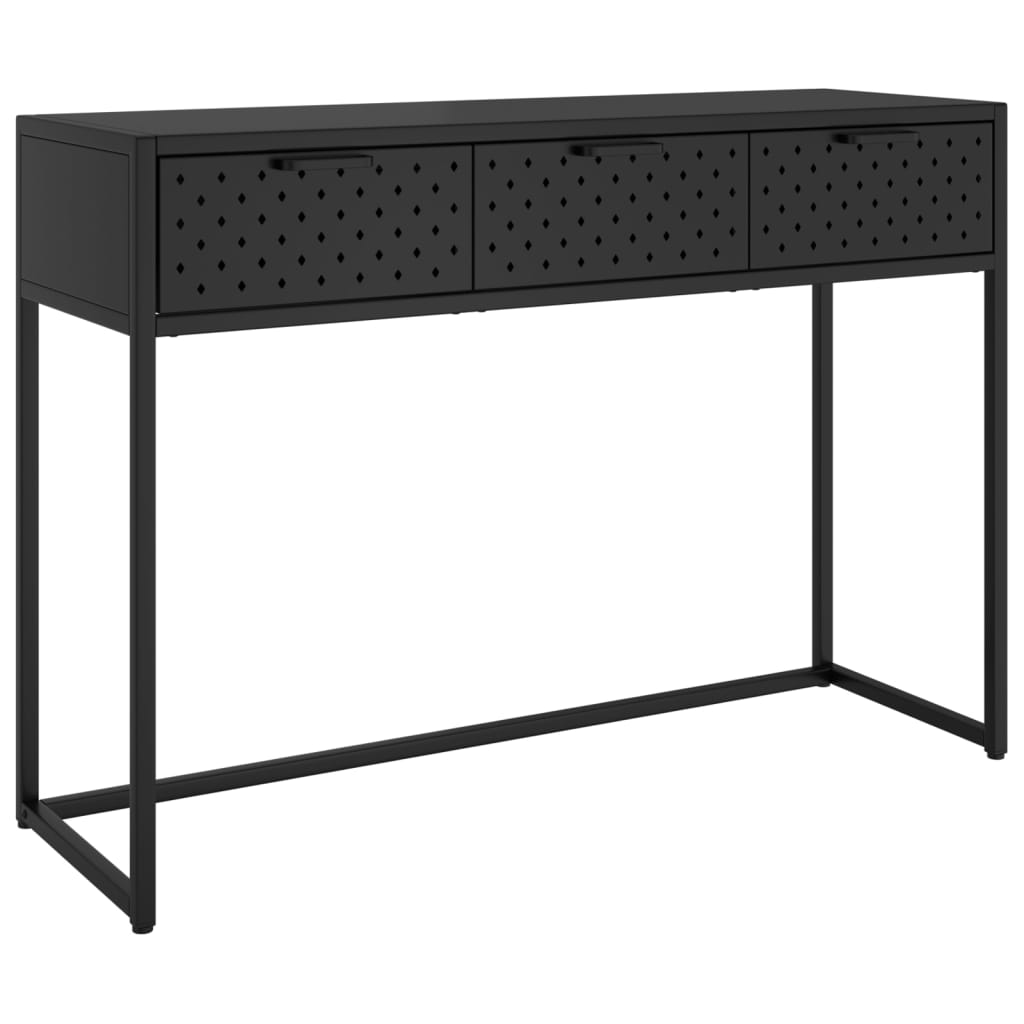 vidaXL Console Table Entryway Table Hall Narrow Side Table with Drawer Steel-10