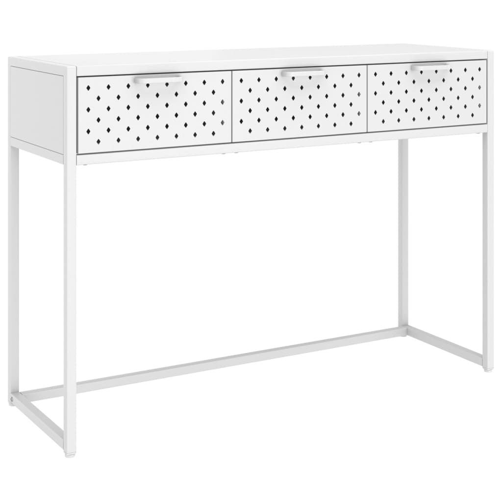 vidaXL Console Table Entryway Table Hall Narrow Side Table with Drawer Steel-13