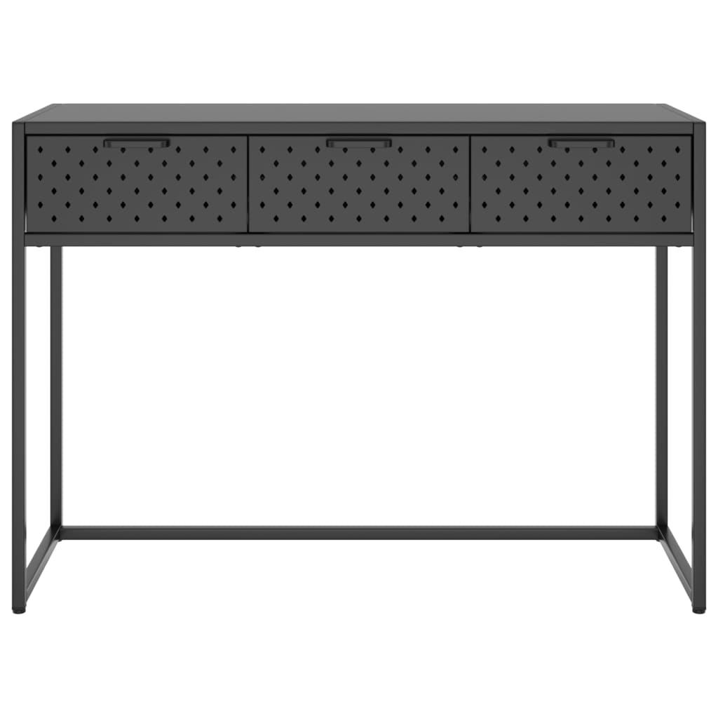 vidaXL Console Table Entryway Table Hall Narrow Side Table with Drawer Steel-17