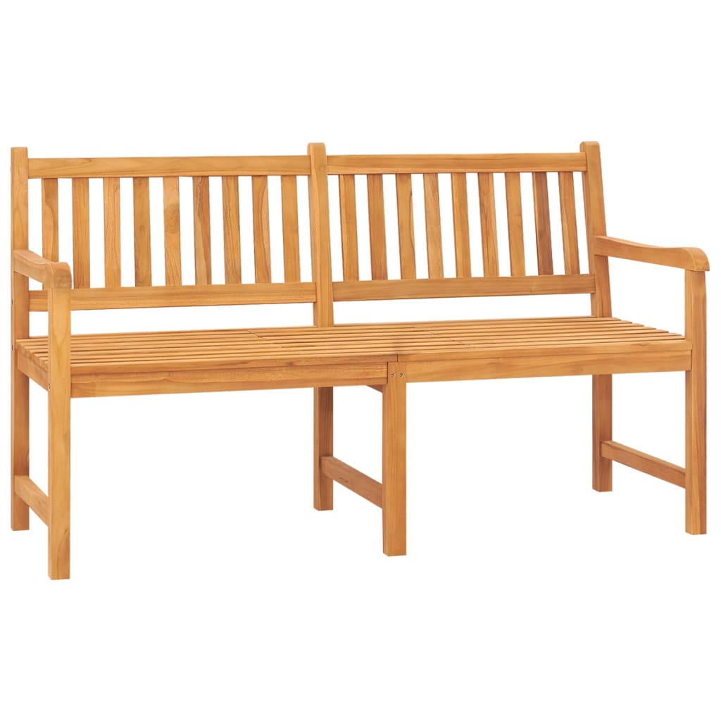 3-Seater Patio Bench with Table 59.1" Solid Teak Wood