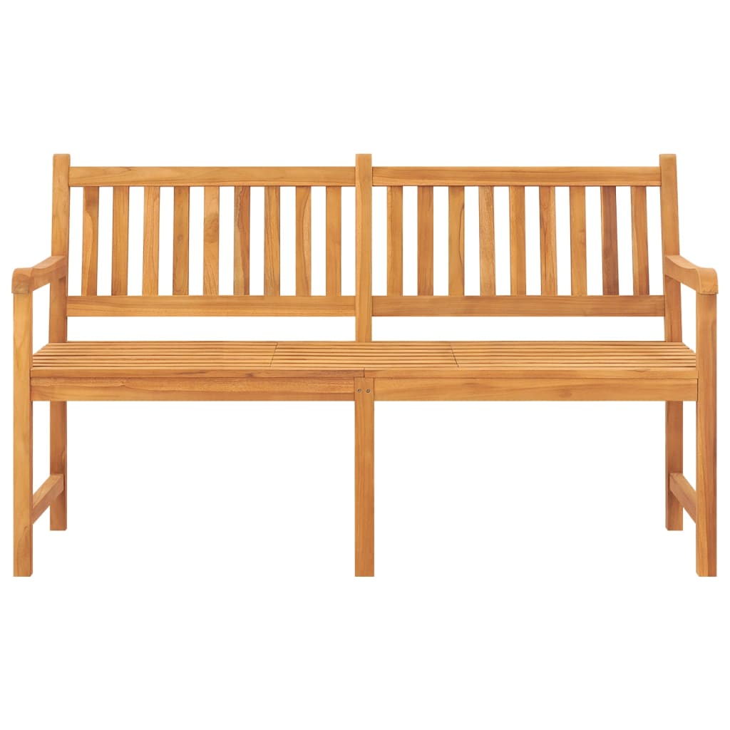 3-Seater Patio Bench with Table 59.1" Solid Teak Wood