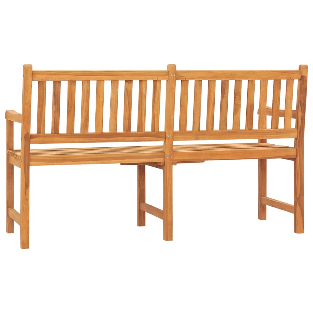 3-Seater Patio Bench with Table 59.1" Solid Teak Wood