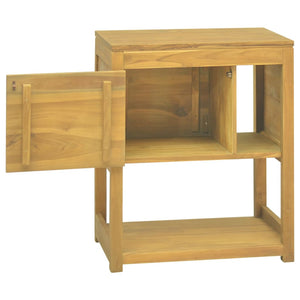 vidaXL Bathroom Cabinet Storage Cabinet Cupboard with Shelves Solid Wood Teak-9