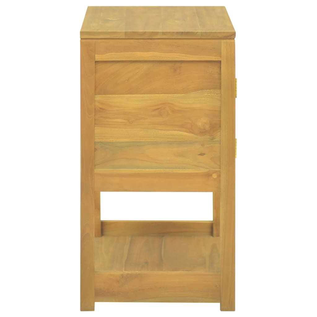 vidaXL Bathroom Cabinet Storage Cabinet Cupboard with Shelves Solid Wood Teak-11