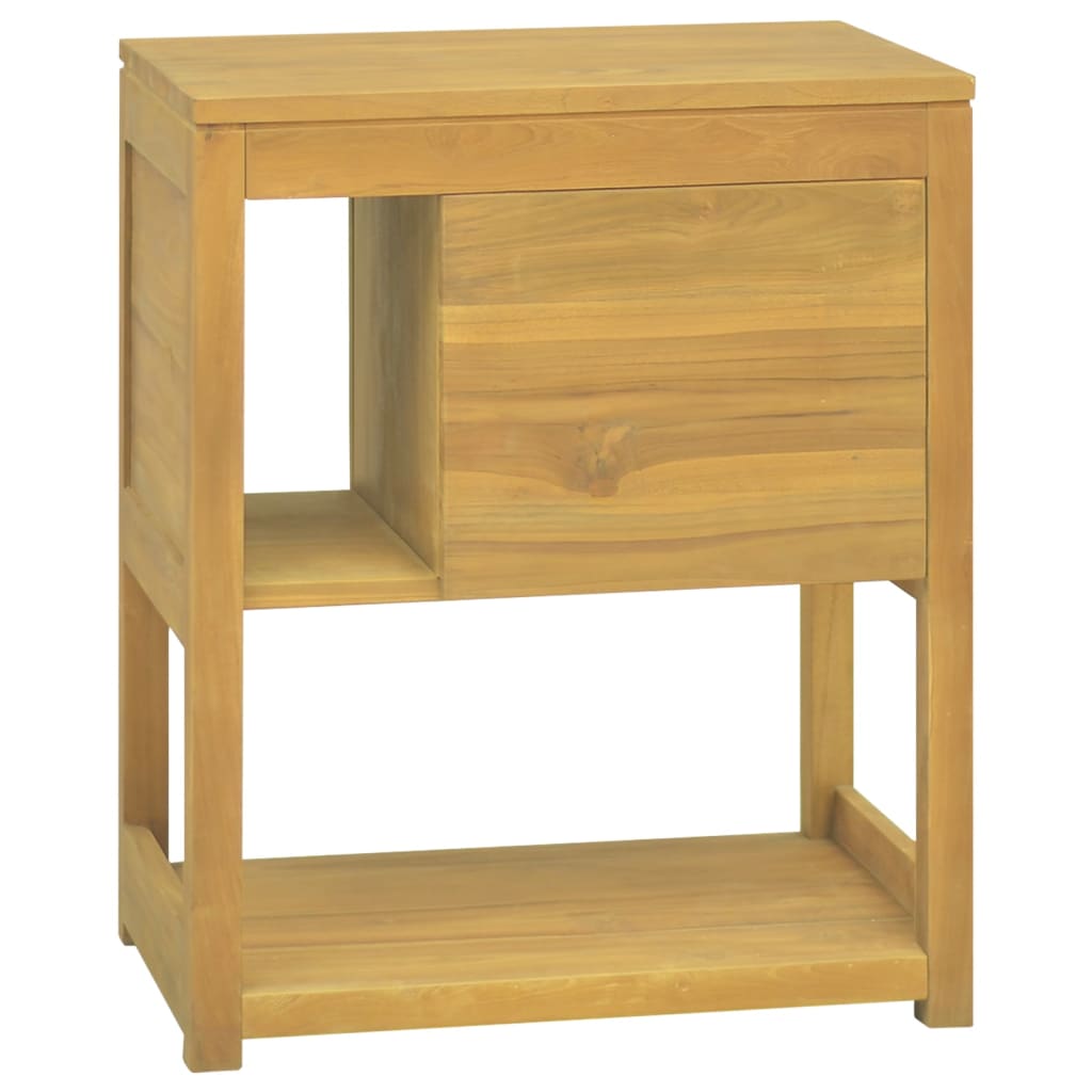 vidaXL Bathroom Cabinet Storage Cabinet Cupboard with Shelves Solid Wood Teak-13
