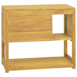 vidaXL Bathroom Cabinet Storage Cabinet Cupboard with Shelves Solid Wood Teak-17