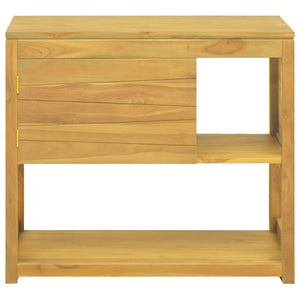 vidaXL Bathroom Cabinet Storage Cabinet Cupboard with Shelves Solid Wood Teak-2