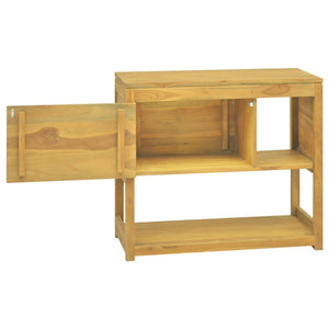 vidaXL Bathroom Cabinet Storage Cabinet Cupboard with Shelves Solid Wood Teak-4