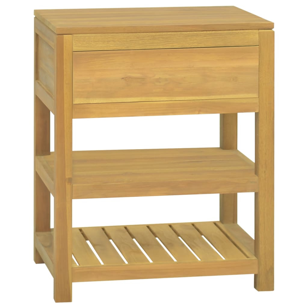 vidaXL Bathroom Cabinet Freestanding Cabinet with Shelves Solid Wood Teak-0