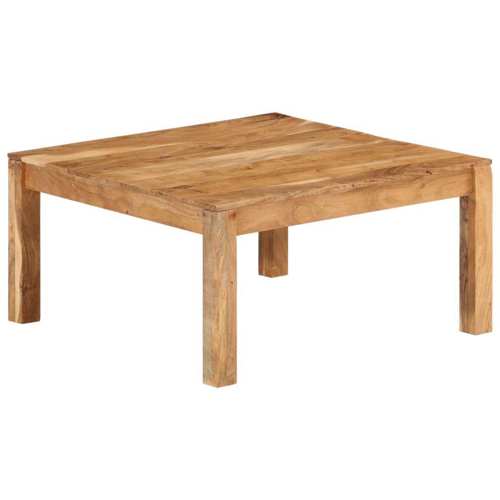 vidaXL Coffee Table 31.5"x31.5"x15.7" Solid Acacia Wood-6