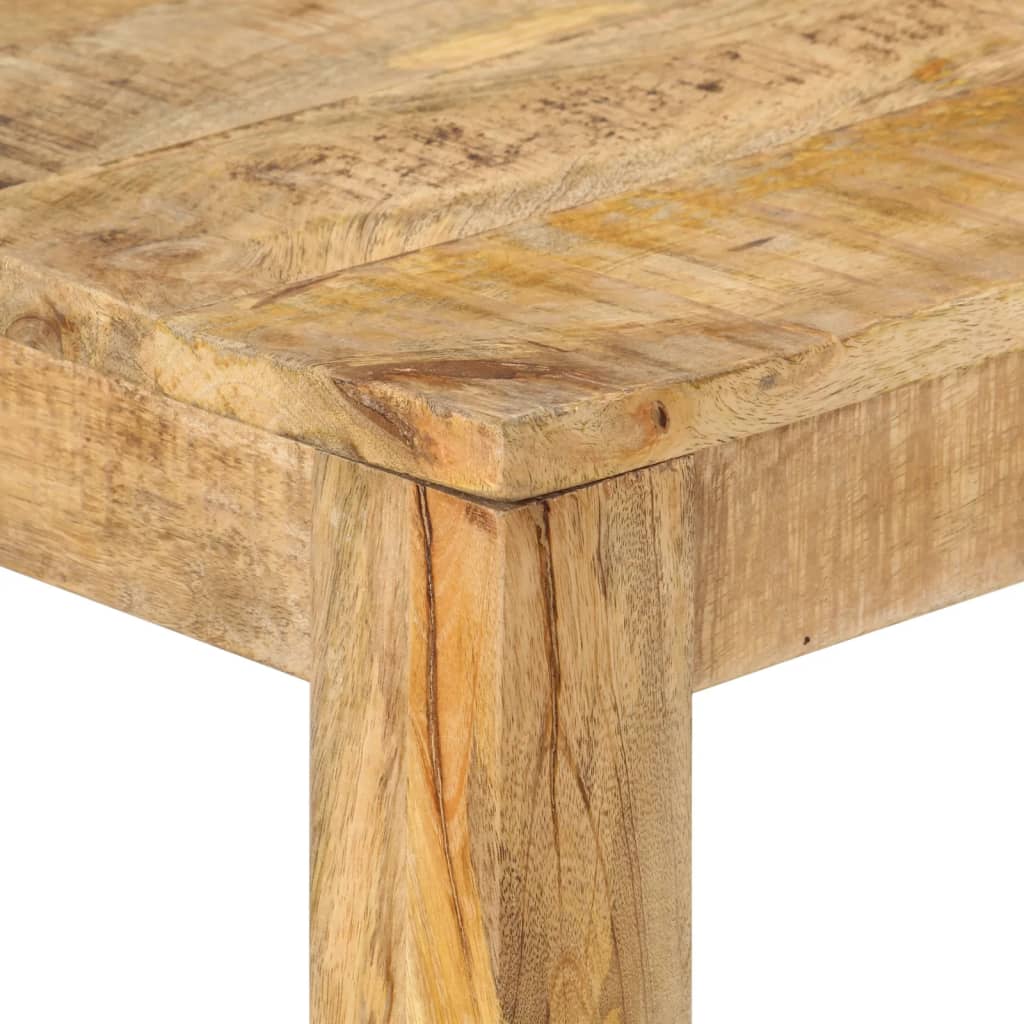 vidaXL Console Table 43.3"x13.8"x29.9" Rough Mango Wood-3