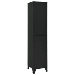 vidaXL Locker Cabinet Black 15"x15.7"x70.9" Steel-2