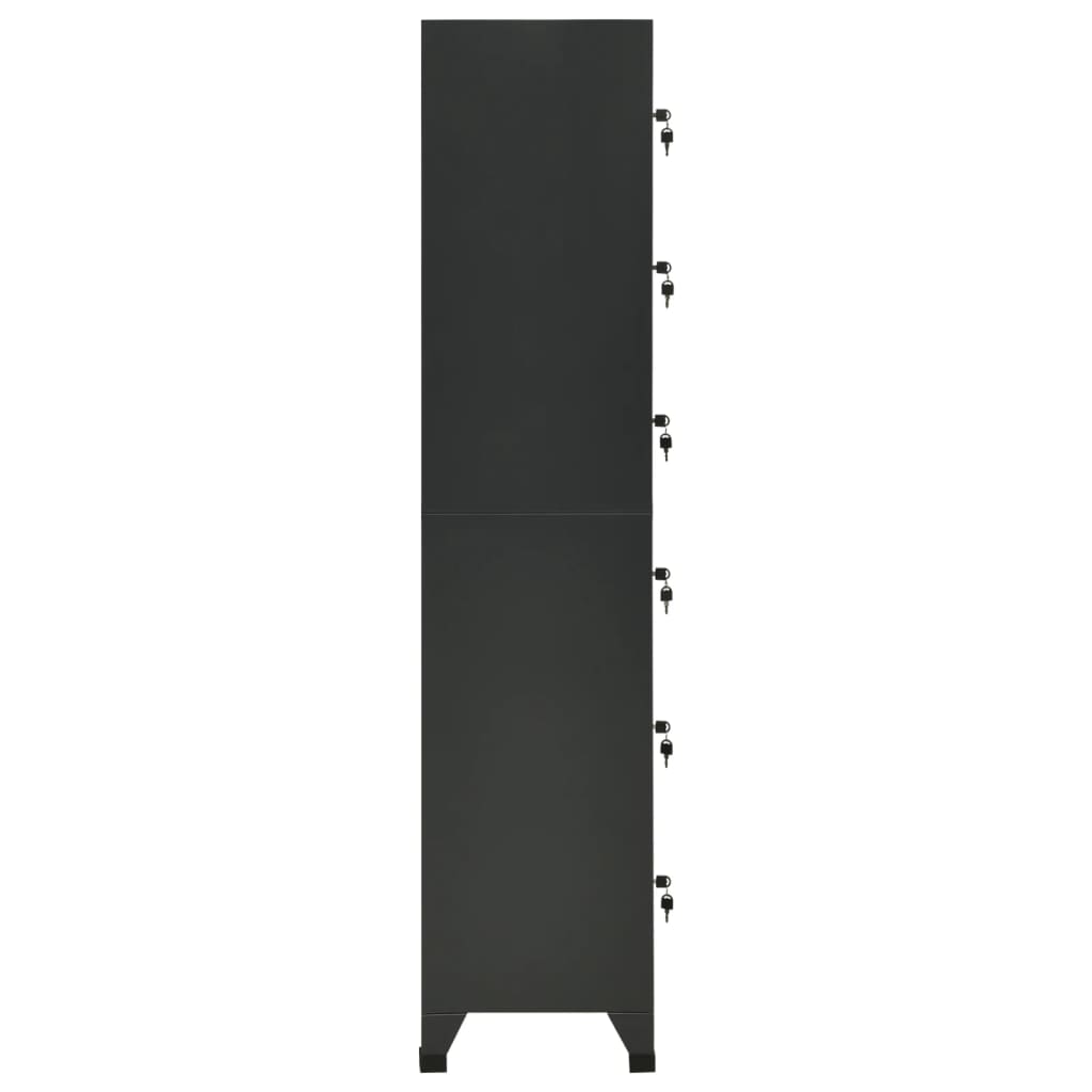 vidaXL Locker Cabinet Anthracite 15"x15.7"x70.9" Steel-1