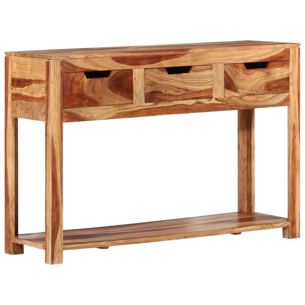 vidaXL Console Table 43.3"x13.8"x29.5" Solid Wood Acacia-9