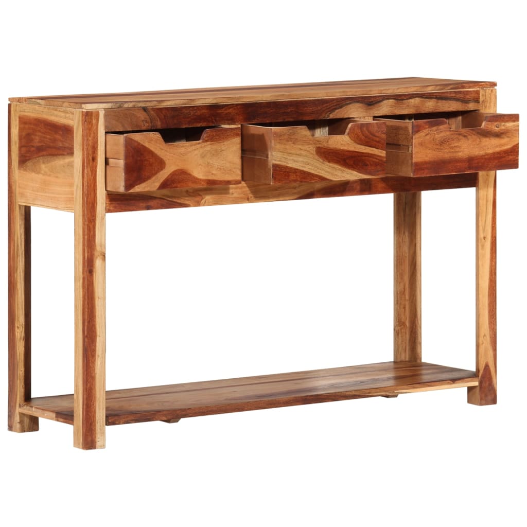 vidaXL Console Table 43.3"x13.8"x29.5" Solid Wood Acacia-2