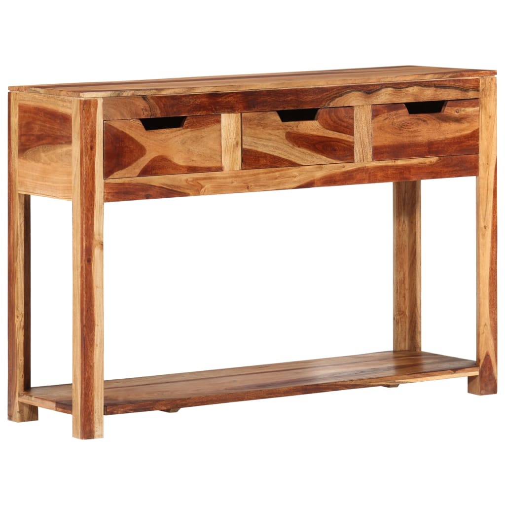 vidaXL Console Table 43.3"x13.8"x29.5" Solid Wood Acacia-8