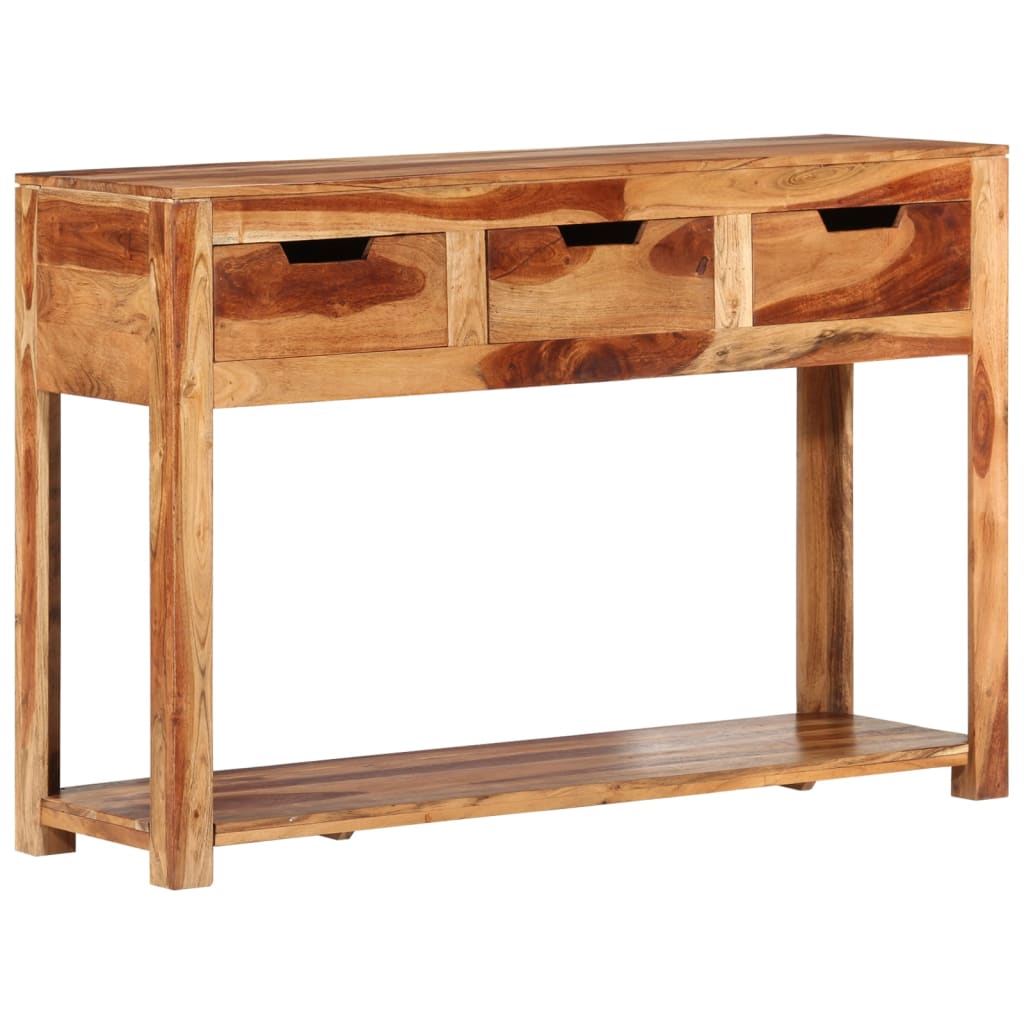 vidaXL Console Table 43.3"x13.8"x29.5" Solid Wood Acacia-10