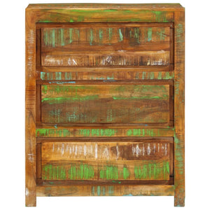 vidaXL Drawer Cabinet Multicolor 23.6"x13"x29.5" Solid Wood Reclaimed-0