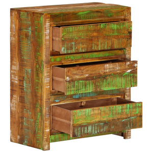 vidaXL Drawer Cabinet Multicolor 23.6"x13"x29.5" Solid Wood Reclaimed-1