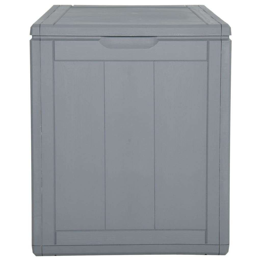 vidaXL Patio Storage Box 23.8 gal Gray PP Rattan-0