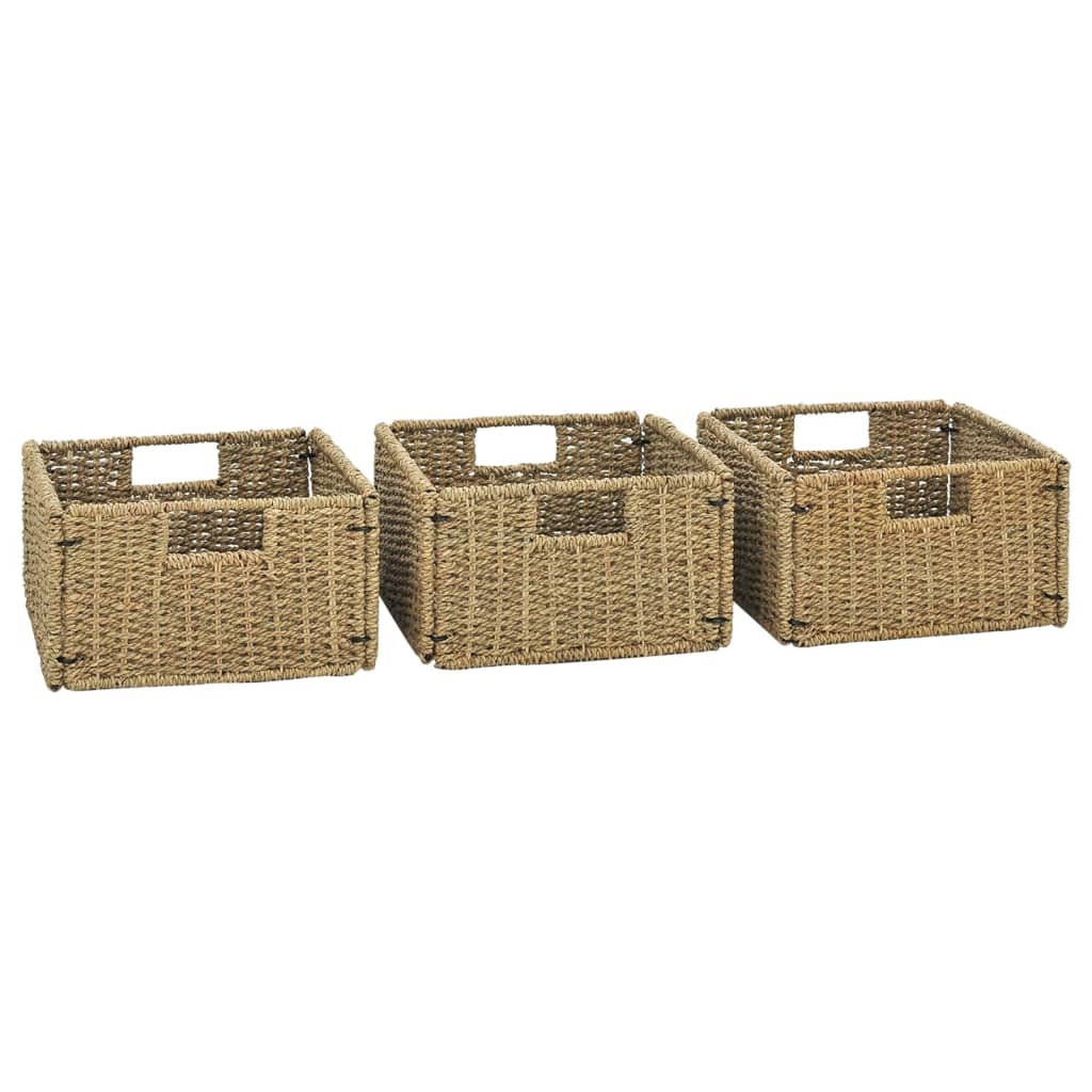 vidaXL Bathroom Vanity Cabinet with 3 Baskets Solid Wood Teak 52"x17.7"x29.5"-2