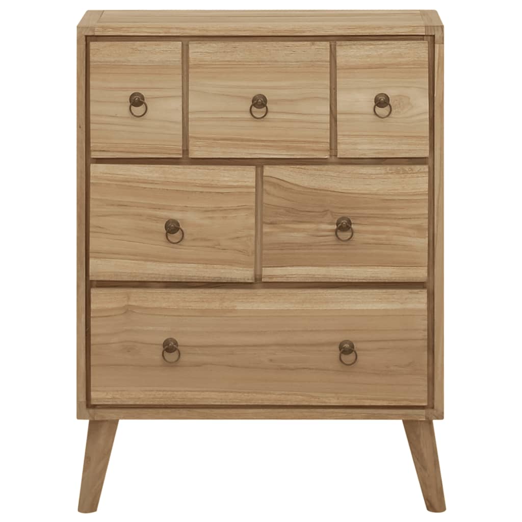 vidaXL Chest of Drawers 22"x11.8"x31.5" Solid Wood Teak-0