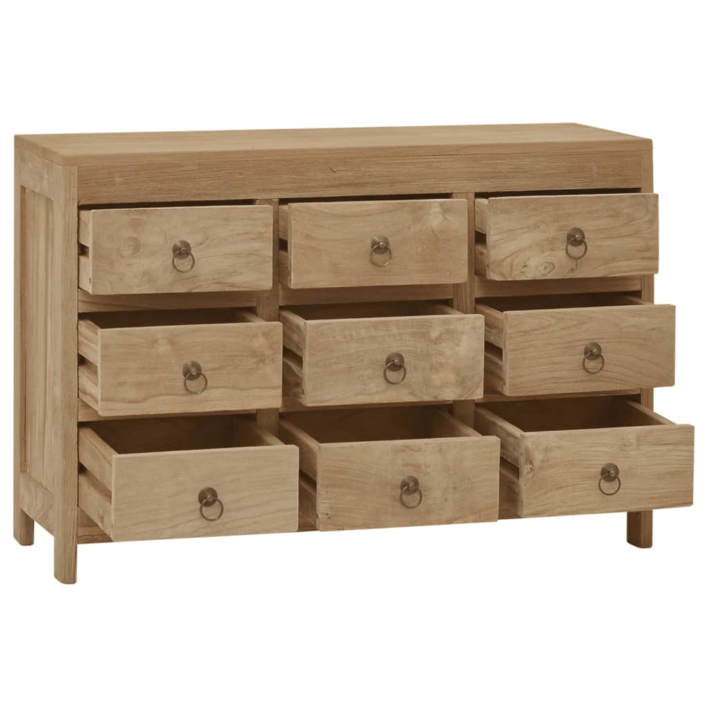 vidaXL Chest of Drawers 31.5"x11.8"x21.7" Solid Wood Teak-1