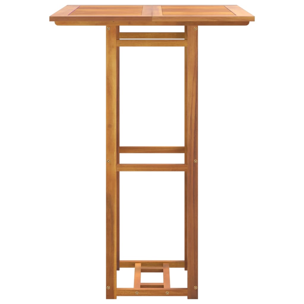 vidaXL Bistro Table 29.5"x29.5"x43.3" Solid Wood Acacia-2
