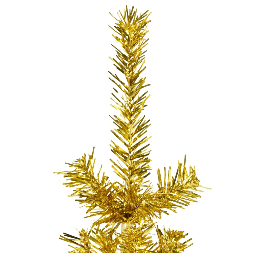 vidaXL Christmas Tree Decoration Slim Artificial Half Xmas Tree with Stand-7