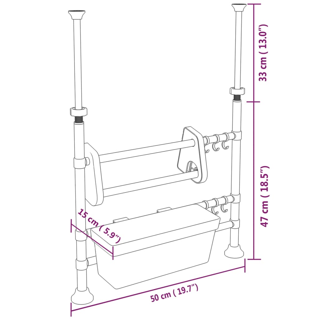 vidaXL Adjustable Kitchen Organizer Aluminum-6