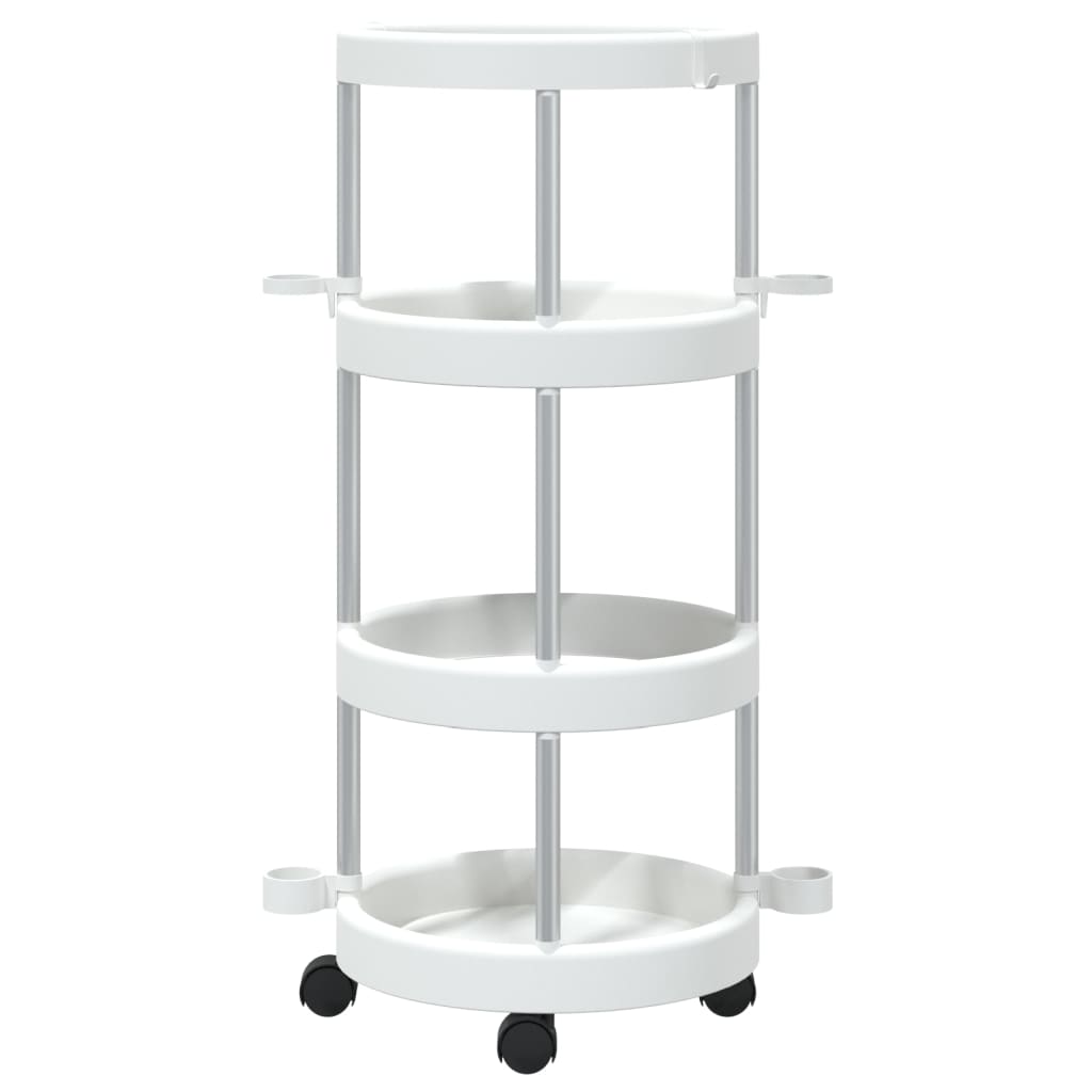 vidaXL Cleaning Trolley with Storage Basket Aluminum-1