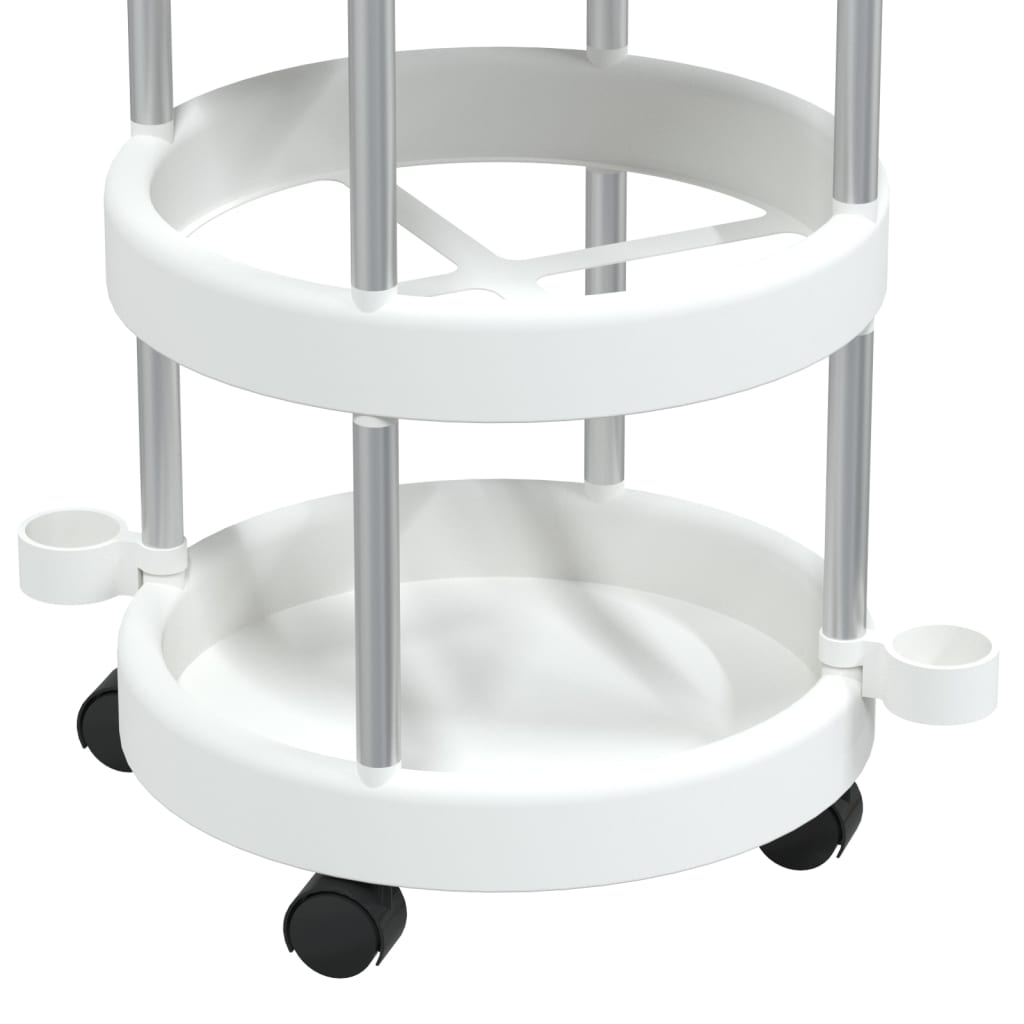 vidaXL Cleaning Trolley with Storage Basket Aluminum-2