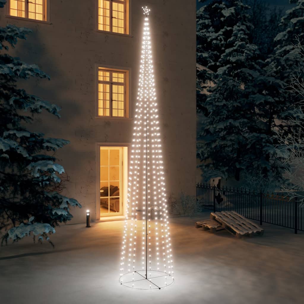 vidaXL Christmas Cone Tree Decoration Artificial Christmas Tree with LEDs-11