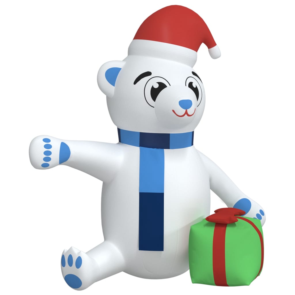 vidaXL Christmas Inflatable Teddy Bear LED 70.9"-4