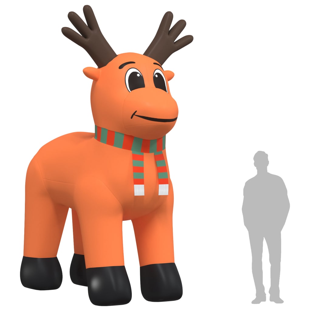 vidaXL Christmas Inflatable Reindeer with LEDs 157.5"-0