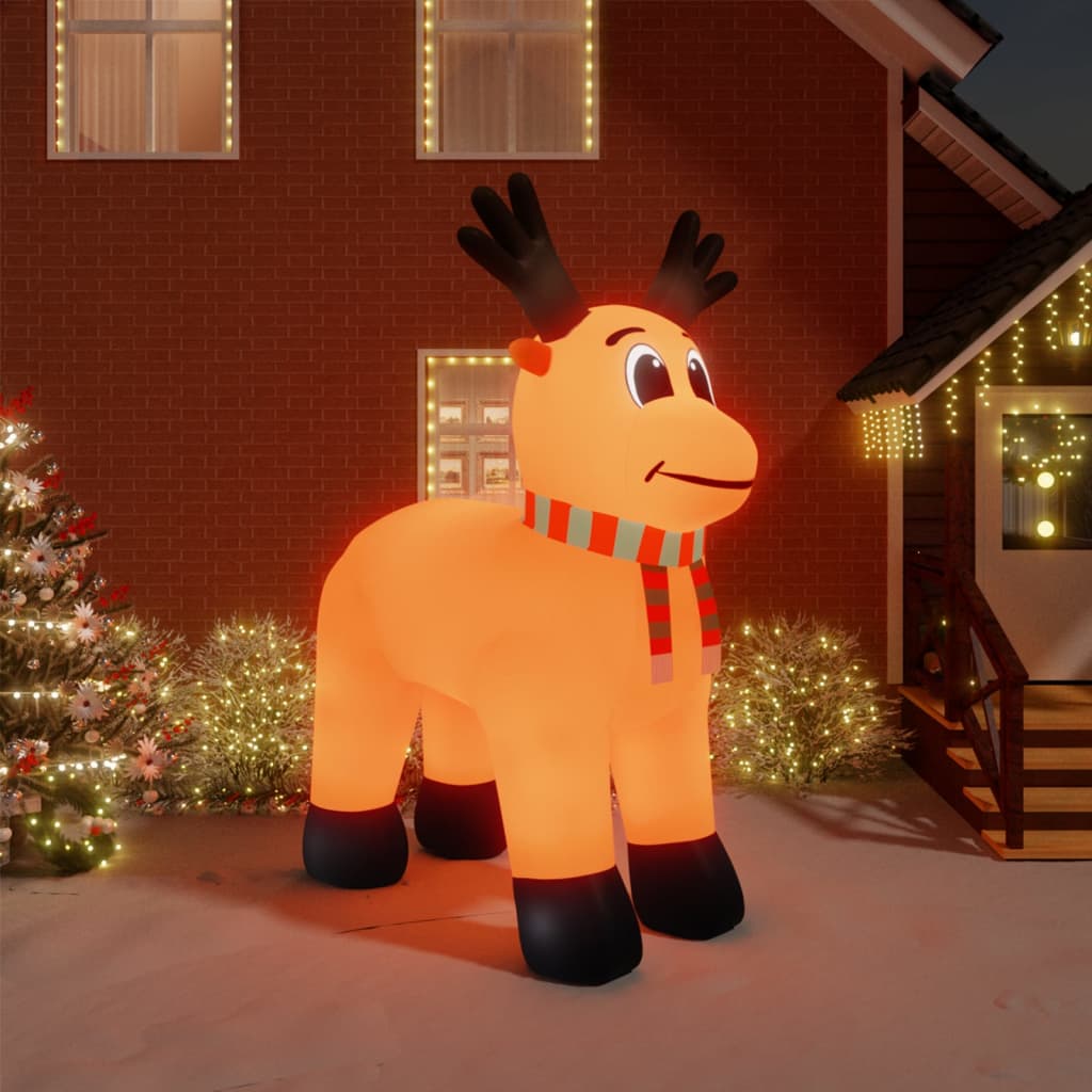 vidaXL Christmas Inflatable Reindeer with LEDs 157.5"-3