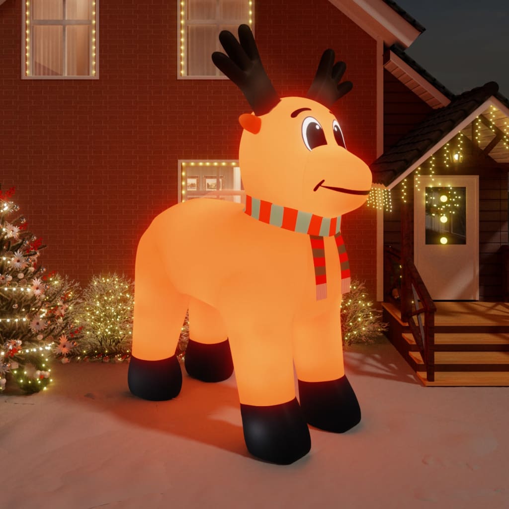 vidaXL Christmas Inflatable Reindeer with LEDs 157.5"-7