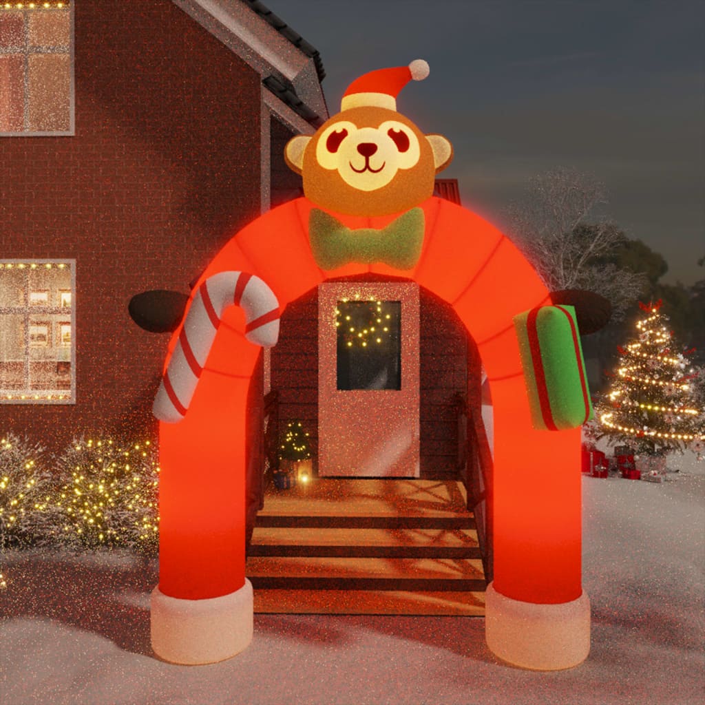 vidaXL Christmas Inflatable Arch Gate LED 149.6"-0